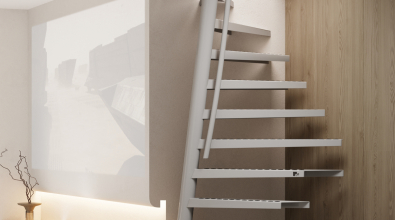 Space Saving Stairs Steel Design 1m2™ Staircase EeStairs